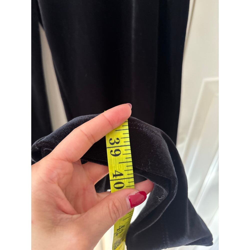 Chico's Black Velvet Elastic Waist Pants Size 3 Short - Picture 4 of 8